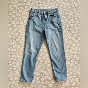 AEO women’s 6 regular high waist straight leg denim mom jeans